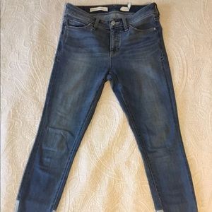 Anthropologie colorblock patch jeans pilcro